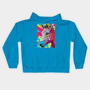 Summer Vibes Zebra Abstract Art Tee! Kids Hoodie